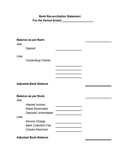 bank reconciliation