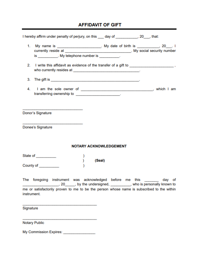 Affidavit Forms Archives LegalDocMaker