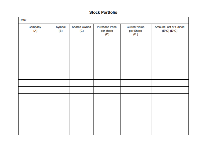 Stock Portfolio